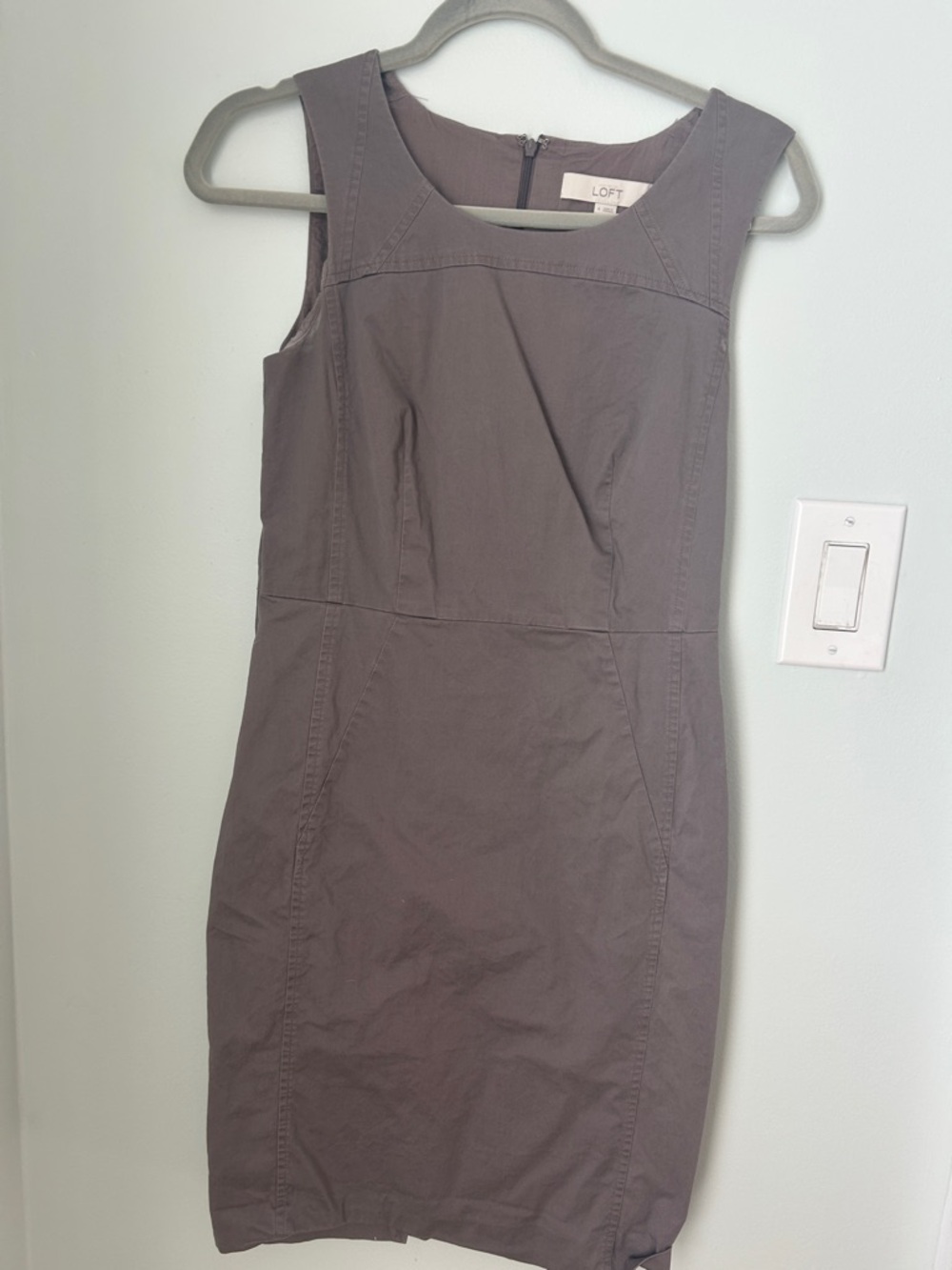 LOFT Sleeveless Midi Sheath Dress